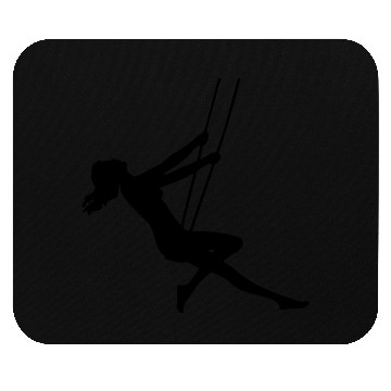Discover Lady On Swing Isolated Mouse Pads