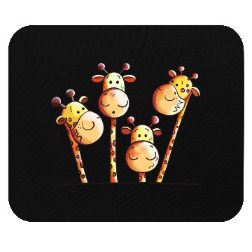 Discover Giraffe Family - Giraffes - Kids - Comic -Gift Mouse Pads