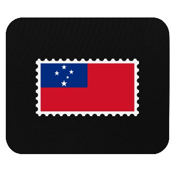 Discover Samoa flag stamp Mouse Pads