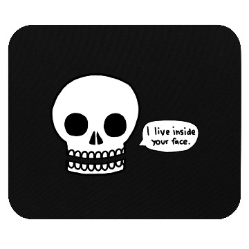 Discover Creepy skull lives inside your face Mouse Pads