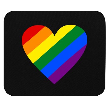 Discover Rainbow Heart Mouse Pads