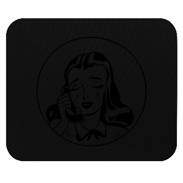 Discover Sad Girl on Phone Mouse Pads