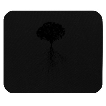 Discover Tree With Deep Roots Silhouette Mouse Pads