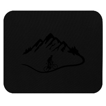 Discover Mountains, forest and biker, cycling Mouse Pads
