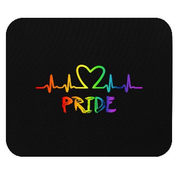 Discover LGBT Pride Rainbow Heartbeat Mouse Pads