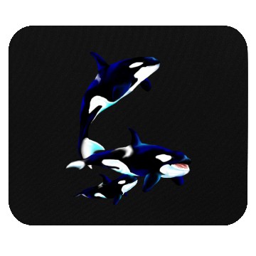 Discover Orca Family Mouse Pads