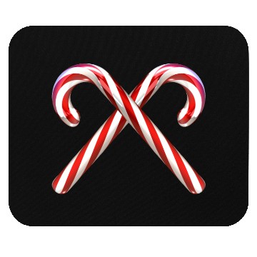 Discover Crossed candy canes Mouse Pads
