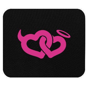 Discover devil & angel hearts Mouse Pads