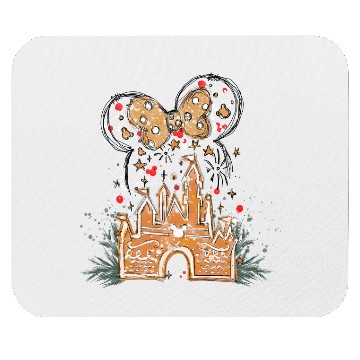 Discover Disney Gingerbread Castle Mouse Pads, Christmas Castle Mouse Pads