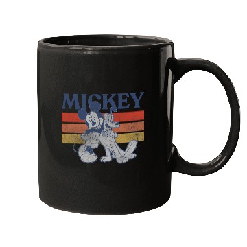 Discover Disney Mickey And Friends Mickey And Pluto Retro Line Mugs