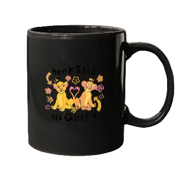 Discover Disneyss The Lion King Her King His Queen Simba Nala Big Logo Mugs