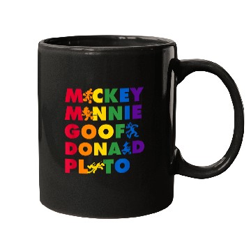 Discover Disneyss Mickey Friends Name Stack Pride Mugs