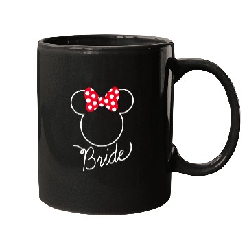 Discover Disney Minnie Mouse Bow Bride Wedding Mugs