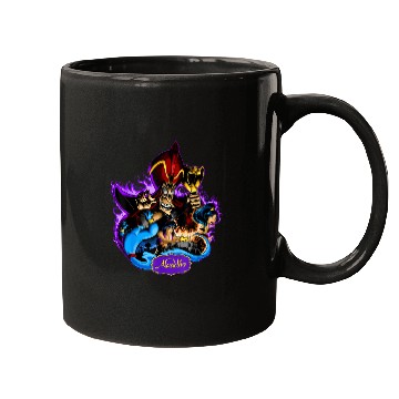Discover Disney Aladdin Jafar Genie Jasmine Art Graphic T Mugs