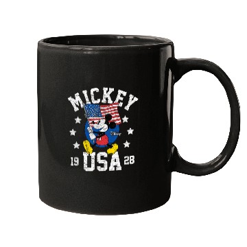 Discover Disney Mickey Waving Flag USA Mugs