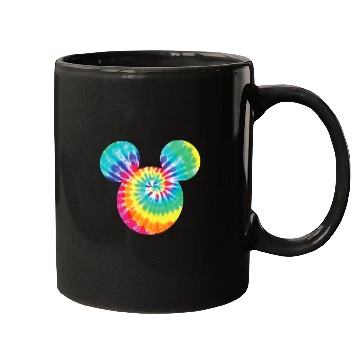 Discover Disney Mickey Mouse Icon Rainbow Tie-Dye Short Sleeve Mugs