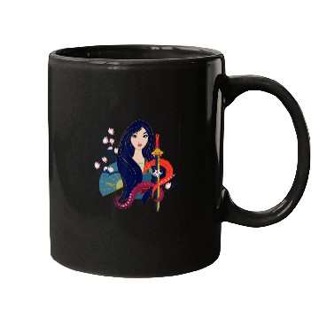 Discover Disney Princess Mulan and Mushu Modern Art Deco Style Mugs