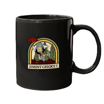 Discover Disneyss Pinocchio Jiminy Cricket Established 1940 Mugs