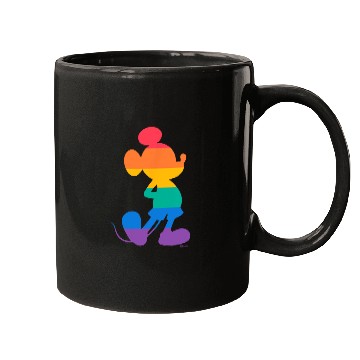 Discover Disney Mickey Mouse Pride Classic Pose Rainbow Icon Fill Mugs