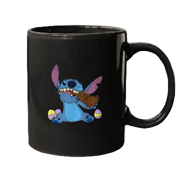 Discover Disney Stitch Eats Chocolate Bunny Easter Mugs
