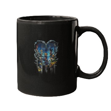 Discover Disneyss Kingdom Hearts Main Characters Heart Shape Distressed Mugs