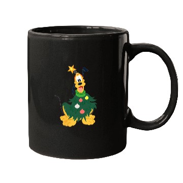 Discover Disney Pluto Holiday Christmas Tree Costume Corner Art Mugs