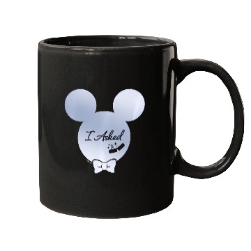Discover Disney I Asked Proposal Engagement Ring Bow Tie Mickey Mugs