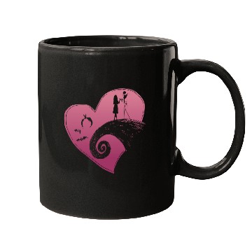 Discover Disney The Nightmare Before Christmas Jack and Sally Heart Mugs