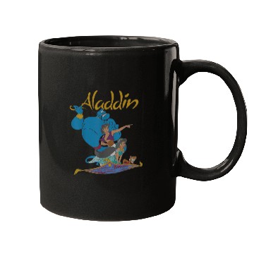 Discover Disney Aladdin  Group Shot Logo Mugs