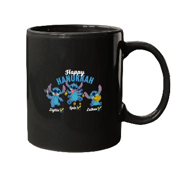 Discover Disney Lilo & Stitch Happy Hanukkah Lights Spin Latkes Mugs