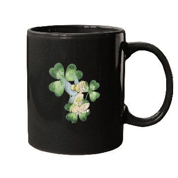 Discover Womens Disney Peter Pan St. Patrick's Day Tinker Bell Clover Retro V-Neck Mugs