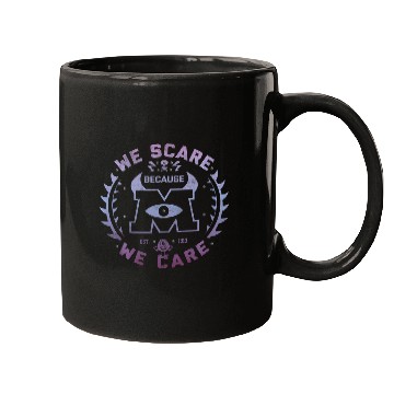 Discover Disney Pixar Monsters Inc. We Scare Because We Care Logo Mugs
