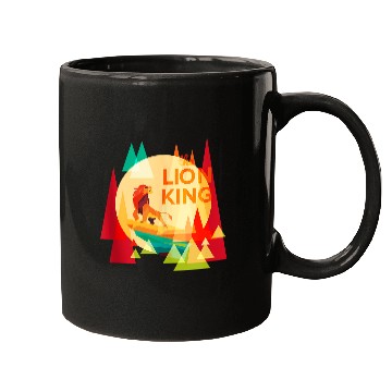 Discover Disneyss The Lion King Simba Pride Rock Paper Cut Chest Logo Mugs