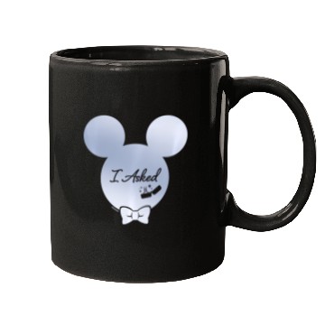 Discover Disney I Asked Proposal Engagement Ring Bow Tie Mickey Mugs