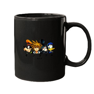 Discover Disneyss Kingdom Hearts Main Characters Panel Chest Kanji Logo Mugs