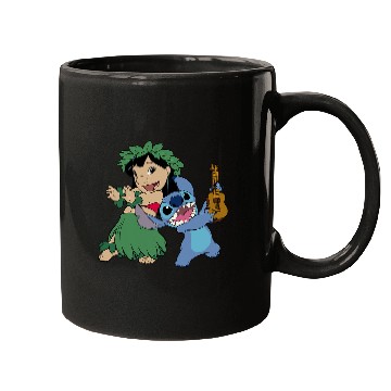 Discover Disney Lilo Stitch Hawaiian Tropical Hula Lessons Duo Mugs