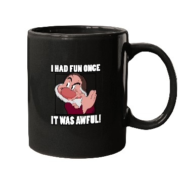 Discover Disney Snow White Grumpy I Had Fun Once It Was Awful Poster Mugs