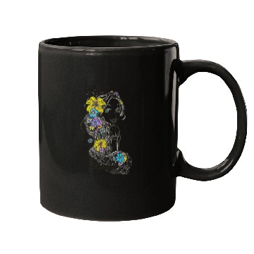 Discover Disney Tangled Rapunzel Floral Sketch Portrait Mugs