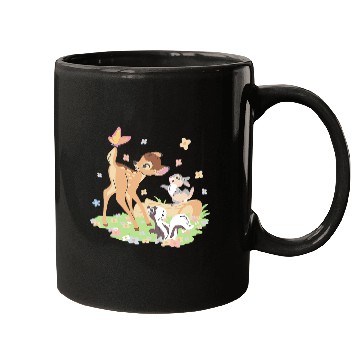 Discover Disney Bambi Thumper & Flower Pastel Spring Easter Butterfly V-Neck Mugs