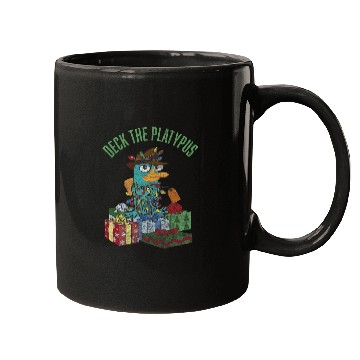 Discover Disney Phineas and Ferb Christmas Perry Deck The Platypus Mugs