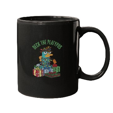 Discover Disney Phineas and Ferb Christmas Perry Deck The Platypus Mugs