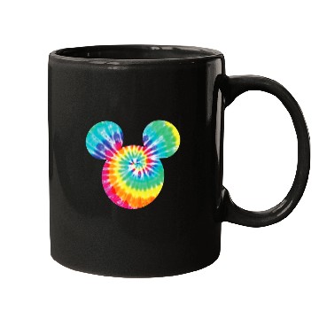 Discover Disney Mickey Mouse Icon Rainbow TieDye Short Sleeve Mugs