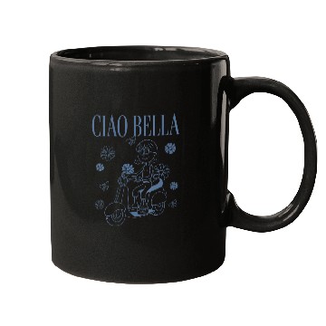 Discover Disneyss Lizzy Mcguire Ciao Bella Lizzie Outline Retro Logo Mugs