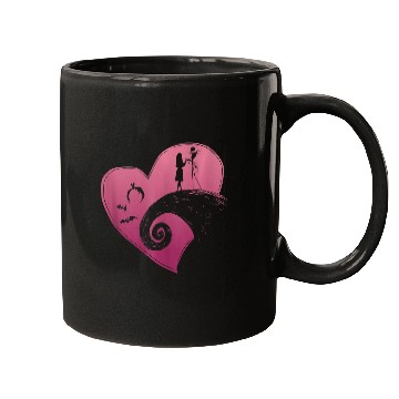Discover Disneys nightmare bee christmas jack and sally Hearts Mugs