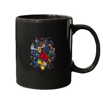 Discover Disney Kingdom Hearts Sora Surrounded Vintage Hero Poster Mugs