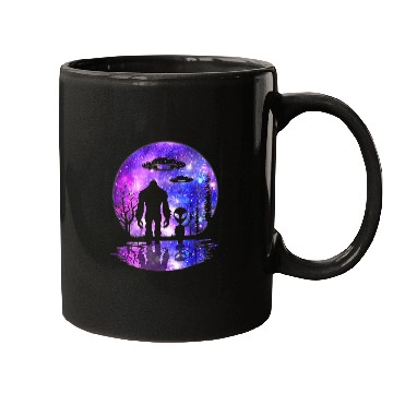 Discover Alien And Full Moon Sasquatch UFO : Bobs Burgers Family Shirt, Bobs Burgers Vintage Mugs