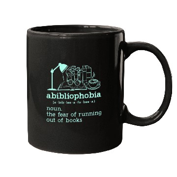 Discover Abibliophobia Librarian Reader Bookish Bookworm Book Lover Mugs