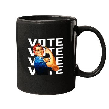 Discover Vote Womens Equal Rights Rosie the Riveter Worker Solidarity Mugs