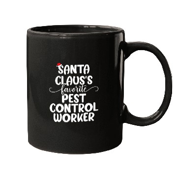 Discover Santa Claus Favorite Pest Control Worker Mugs
