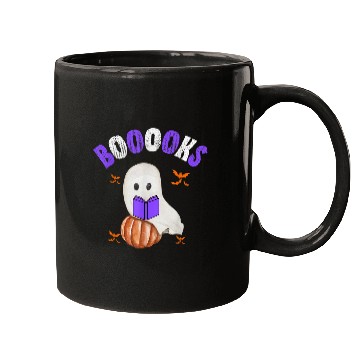 Discover Cute ghosts Book Reading Teacher School Funny Halloween Mugs